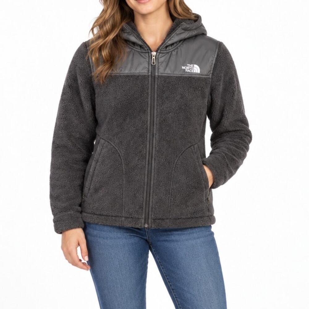 The North Face Black Hooded Fleece Jacket L
